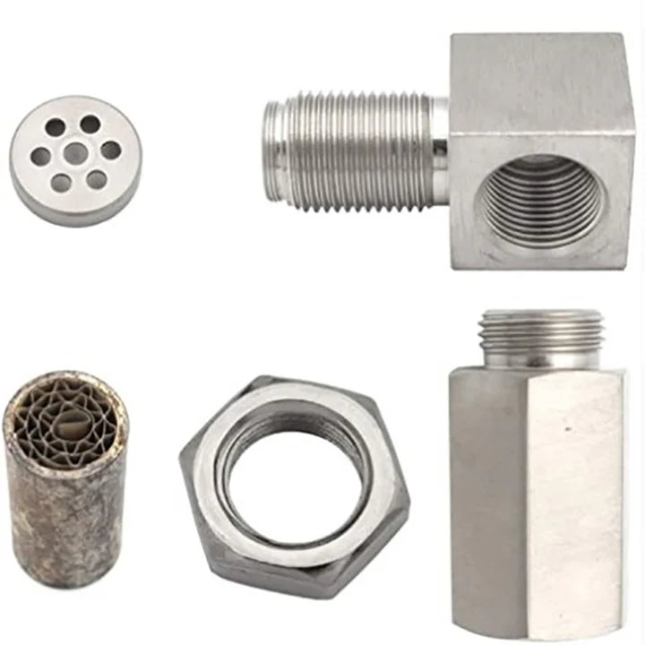 A24-1410-Oxygen O2 Sensor Spacer CEL Fix Check Engine Light Eliminator 90 Degree Connector Adapter Mini Catalyst Converter