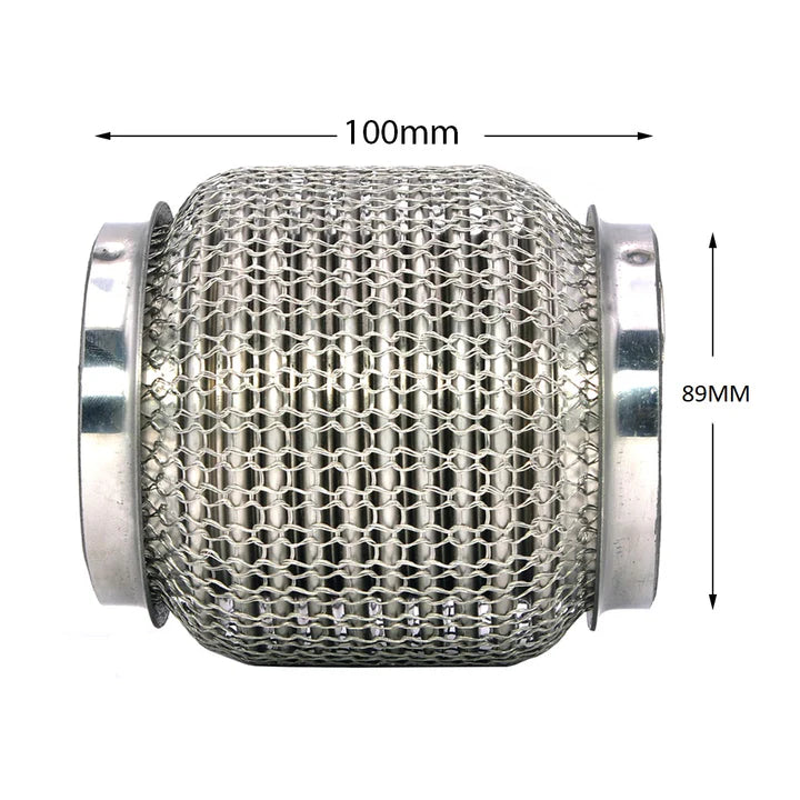 A24-2912-STAINLESS STEEL SUS304 EXHAUST FLEX PIPES TUBE FLEX COUPLER WITH INTERLOCK 3.5 INCH