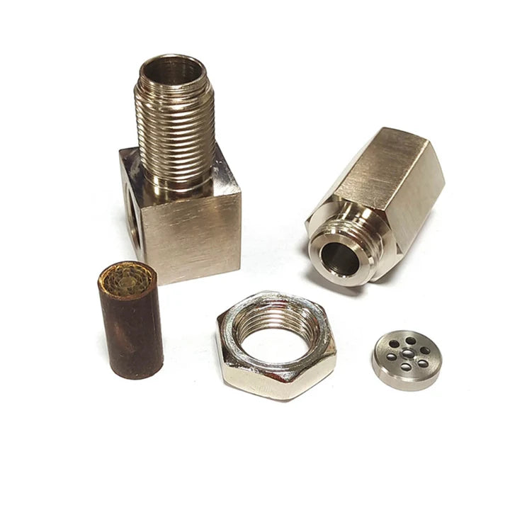 A24-1410-Oxygen O2 Sensor Spacer CEL Fix Check Engine Light Eliminator 90 Degree Connector Adapter Mini Catalyst Converter