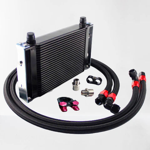 A24-1041-25 ROW AN-10AN UNIVERSAL OIL COOLER+SS Braided Hose kit
