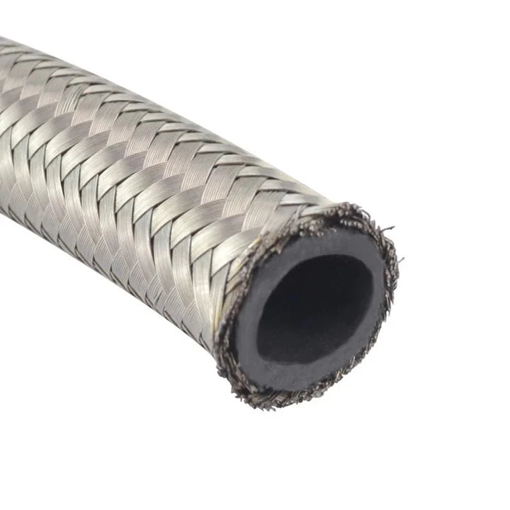 A24-2789-HIGH QUALITY STAINLESS STEEL BRAIDED FLEXIBLE FUEL HOSE PIPE AN8