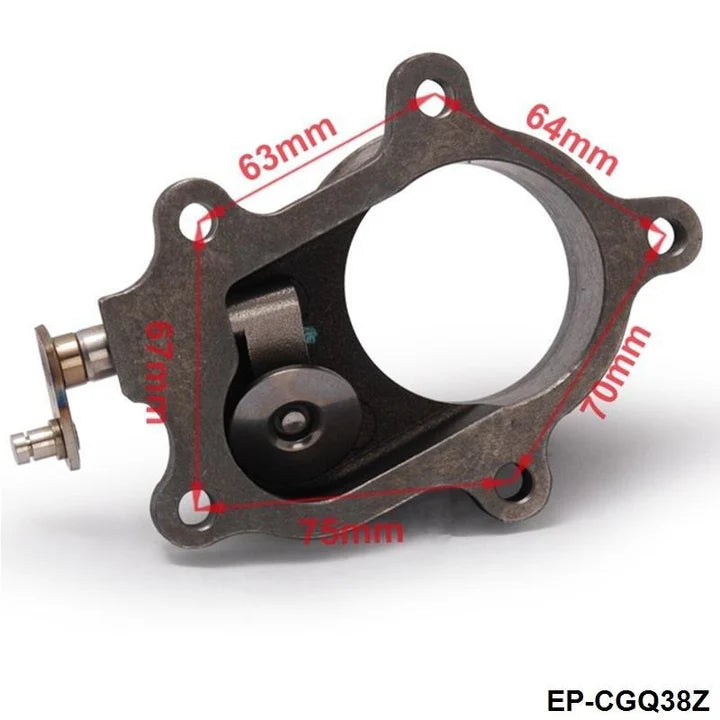 A24-2874-T3 T4 5 BOLT TURBO DOWNPIPE FLANGE TO 2.5" V BAND ADAPTOR