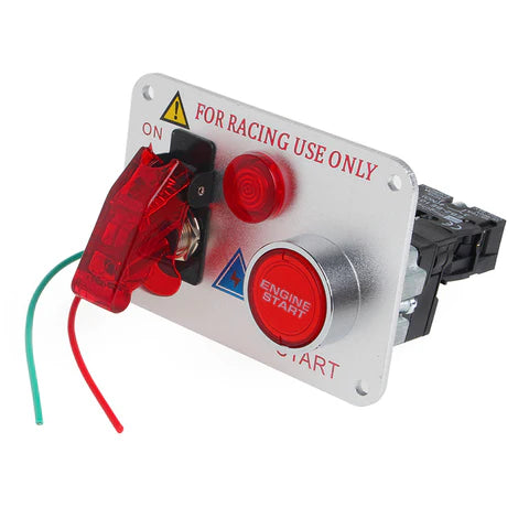 A24-1516-12V Red LED Racing Car Engine Start Push Button Ignition Switch Panel