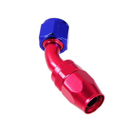 A24-2566-AN12 45 DEGREE ANOIZED ALUMINIUM OIL FUEL SWIVEL HOSE END FITTING