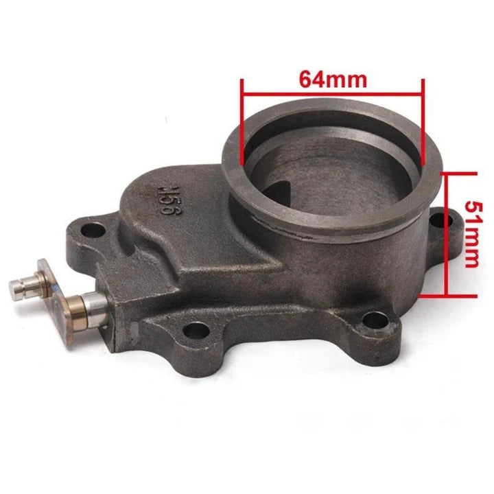 A24-2874-T3 T4 5 BOLT TURBO DOWNPIPE FLANGE TO 2.5" V BAND ADAPTOR