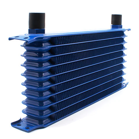A24-1045-Universal 10 Row 8AN AN-8 Engine Transmission Oil Cooler Trust Style Blue