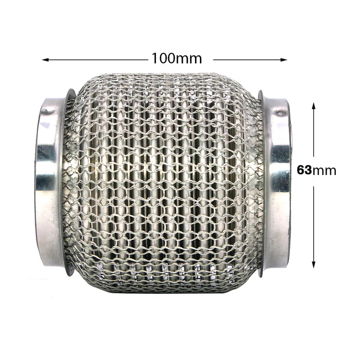 A24-1240-STAINLESS STEEL SUS304 EXHAUST FLEX PIPES TUBE FLEX COUPLER WITH INTERLOCK 2.5 INCH