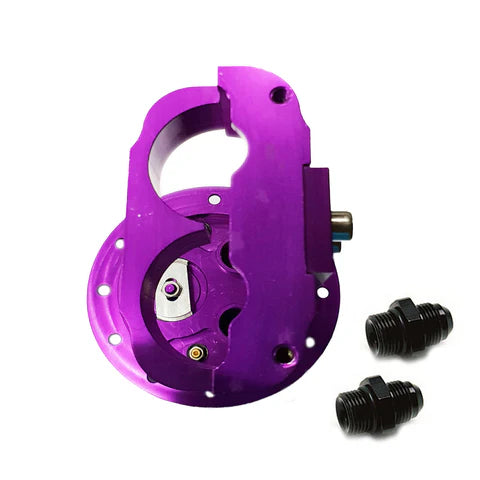 A24-1801-CNC Dual Fuel Pump Carrier Purple