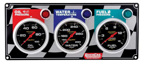 A24-1512-QUICK CAR 3 Gauge Panel Liquid