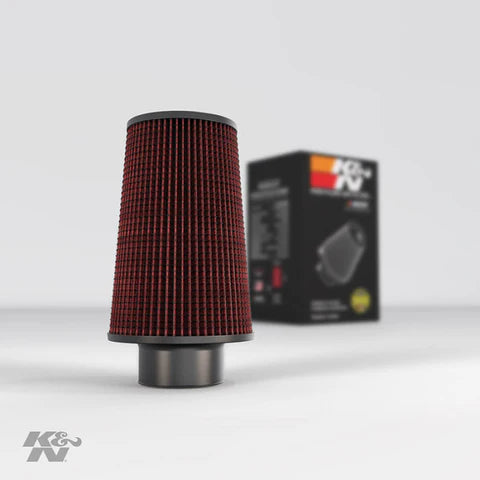 A24-1975-RE-0810 K&N UNIVERSAL CLAMP-ON AIR FILTER 3"