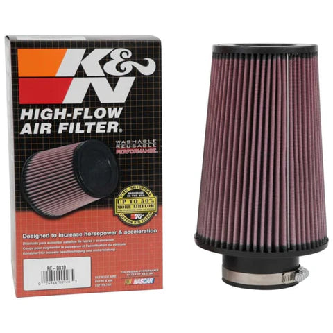 A24-1975-RE-0810 K&N UNIVERSAL CLAMP-ON AIR FILTER 3"