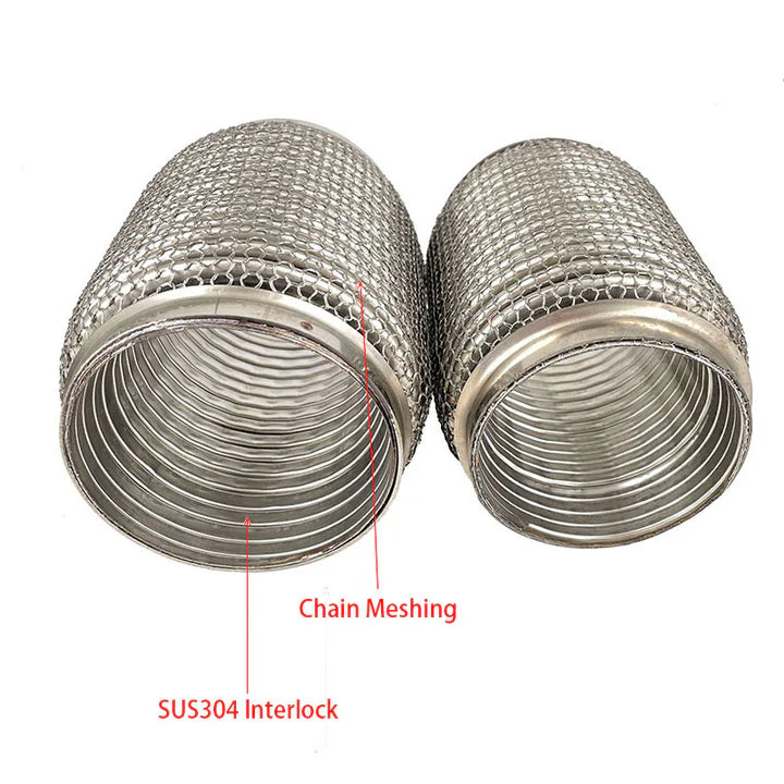 A24-1259-Stainless Steel SUS304 Exhaust Flex Pipes Tube Flex Coupler With Interlock 2 INCH