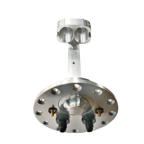 A24-1803-CNC Dual Fuel Pump Carrier Silver