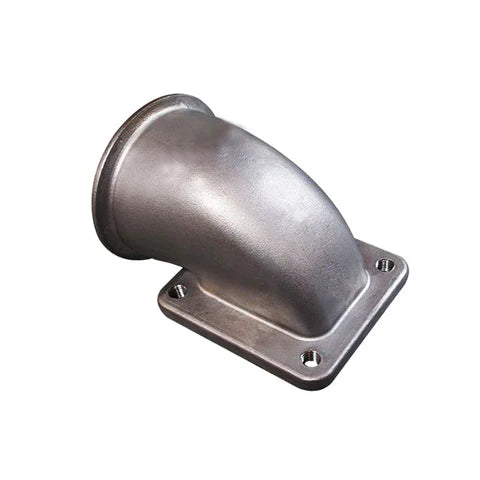 A24-2921- V band T4 Turbo Stainless 90 Degree Elbow Adapter Flange 304 SS Cast + Clamp