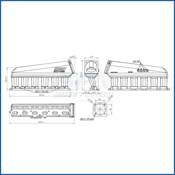 A24-1703-93-98 SUPRA 2JZGE INTAKE MANIFOLD - 6 INJECTORS