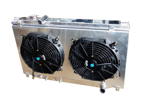 A24-1077-TOYOTA SUPRA PERFORMANCE ALUMINIUM RADIATOR WITH FAN SHROUD KIT 1993-1998 2JZGE