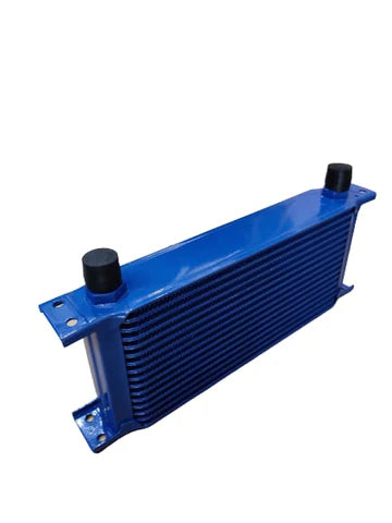 A24-1066-Universal 16 Row -10AN AN-10 AN 10 Engine Transmission Oil Cooler Blue