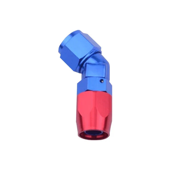 A24-2738-AN 8 OIL FUEL LINE HOSE END FITTING 45 DEGREE ANOIZED ALUMINUM