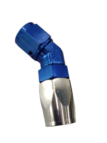 A224-2734-AN8 45 Degree Aluminum Fitting Enforced Hose End