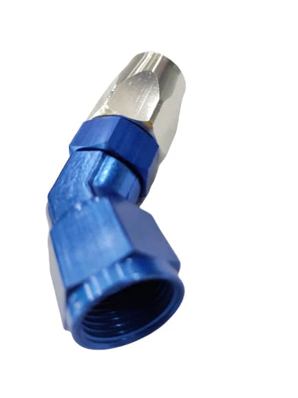 A224-2734-AN8 45 Degree Aluminum Fitting Enforced Hose End