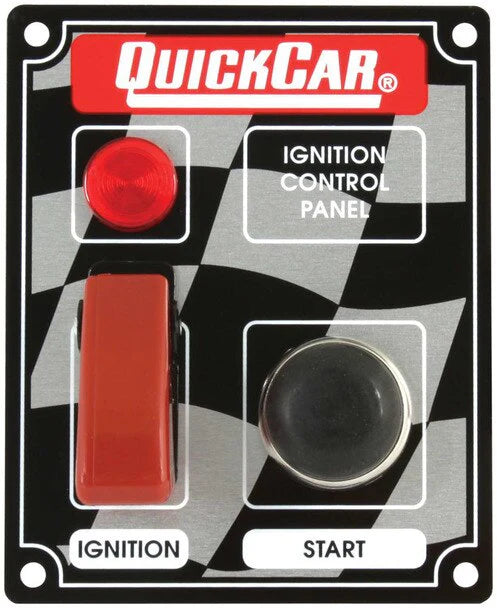 A24-1491-Quickcar 50-053 Flag Plate, 1 Switch 1 Button w/ Flip Cover & Light