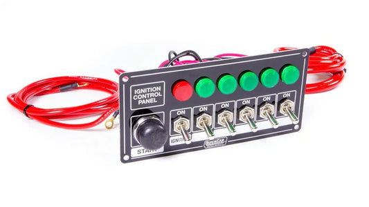 A24-1489-Quickcar 50-866 Black Plate, 6 Switches & 1 Button w/ Lights