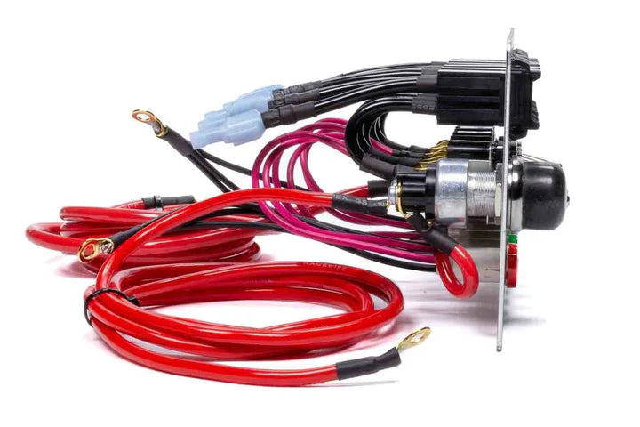 A24-1497-Quickcar 50-164 Black Plate, 6 Switches & 1 Button Fused & Lit