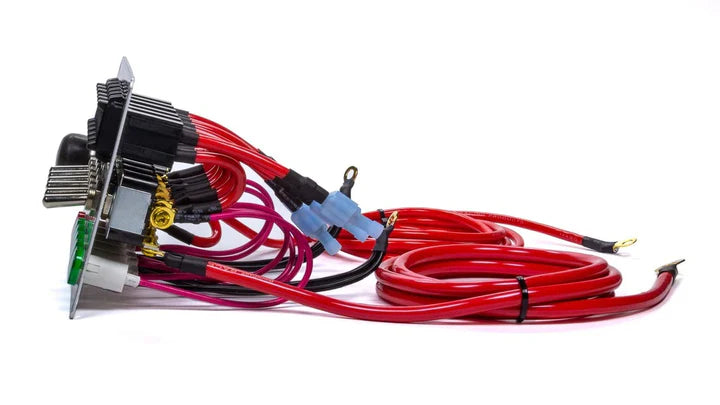 A24-1496-Quickcar 50-164 Flag Plate, 6 Switches & 1 Button, Fused & Lit