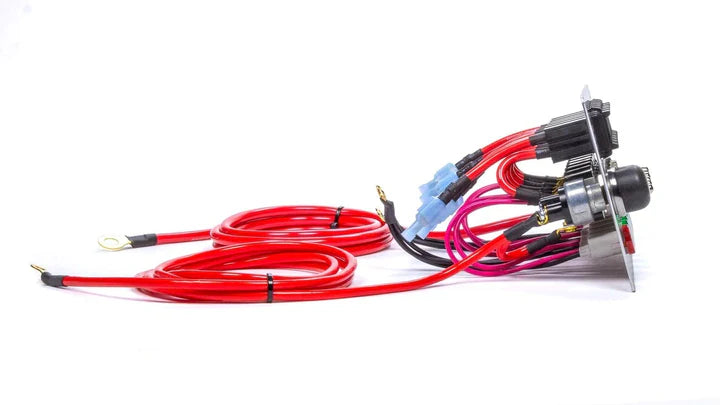 A24-1496-Quickcar 50-164 Flag Plate, 6 Switches & 1 Button, Fused & Lit