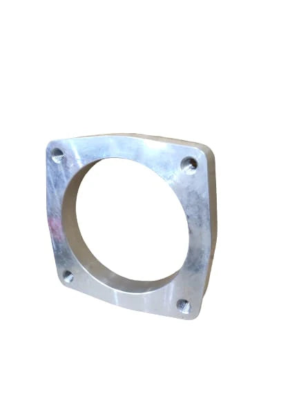 A24-1647-Silver Anodized Billet Aluminum Throttle Body Spacer 90mm