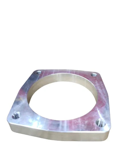 A24-1647-Silver Anodized Billet Aluminum Throttle Body Spacer 90mm
