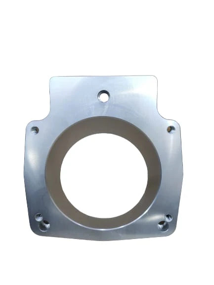 A24-1665-Silver Anodized Billet Aluminum Throttle Body Spacer