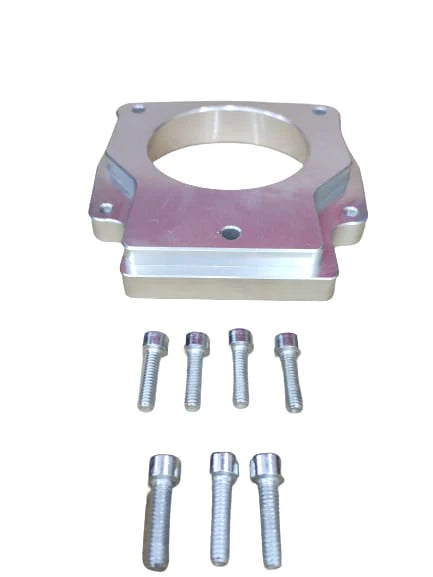 A24-1665-Silver Anodized Billet Aluminum Throttle Body Spacer