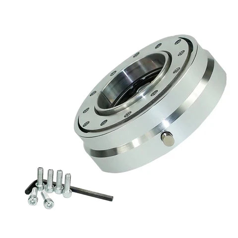 A24-3089-CAR STEERING WHEEL QUICK RELEASE HUB Silver