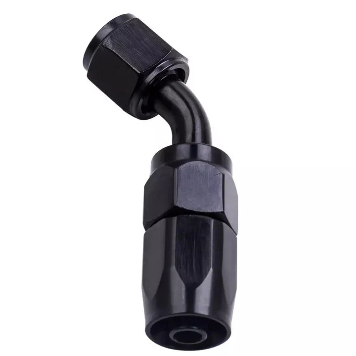 A24-2581-BOOST Fitting Adapter Aluminum Black Brand New AN6 AN-6 45 degree Line Hose End