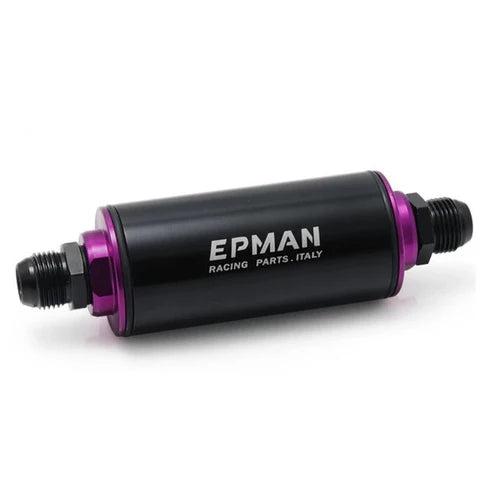 A24-1815-Aluminum High Flow Fuel Filter AN10 Black with 100 Micron