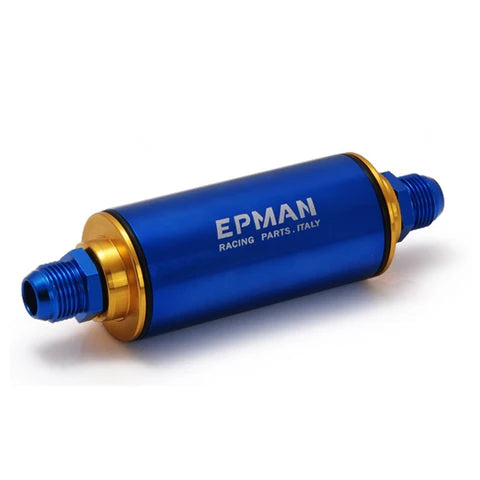 A24-1835-Aluminum High Flow Fuel Filter AN10 Blue with 100 Micron