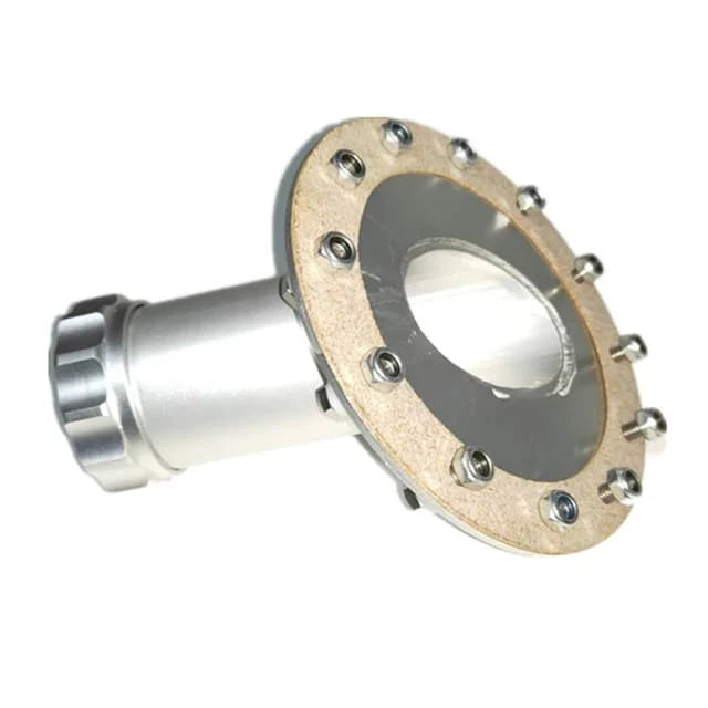 A24-2118-Aluminum Billet 45 Degree Fuel Cell Fast Filler Neck With Mounting Hole 12 Bolt Flange