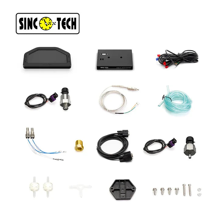 A24-1538-SincoTech Narrow Band 7-Color Multifunctional Black Racing Dashboard DO926NB