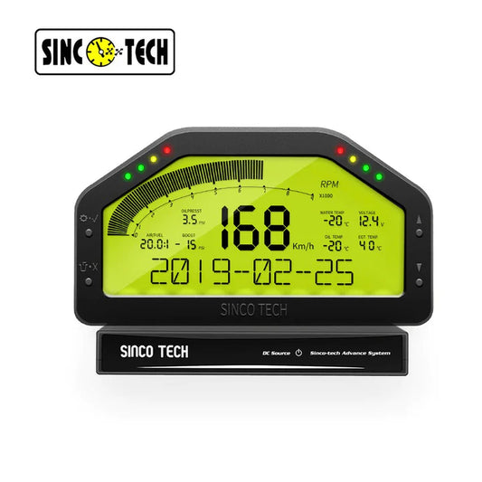 A24-1372-DO908 Car Dash Race Display rally Gauge Sensor Kit Dashboard LCD Screen 9000RPM