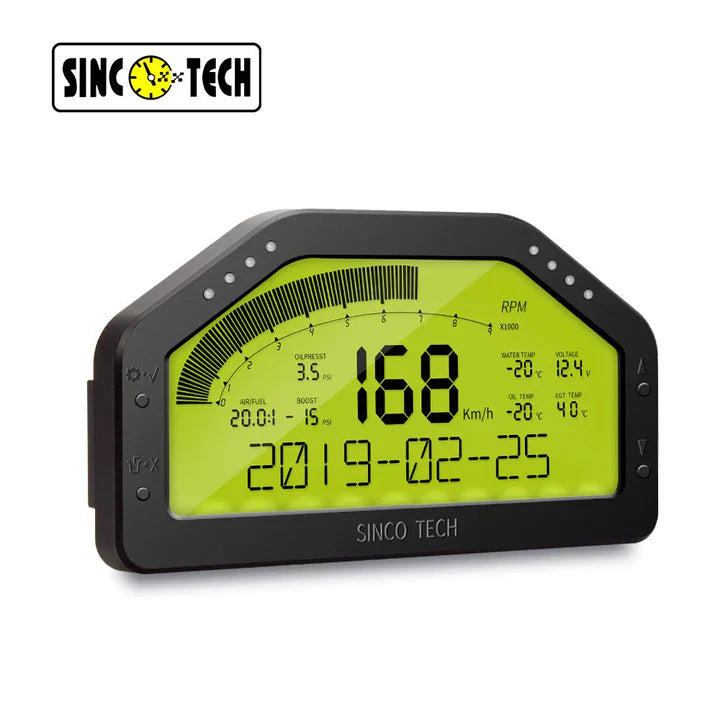 A24-1532-DO908 Car Dash Race Display rally Gauge Sensor Kit Dashboard LCD Screen 9000RPM