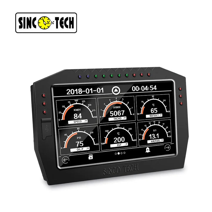A24-1533-7 Inch Touch SINCOTECH Panel meters Multifunctional Racing Dashboard DO909