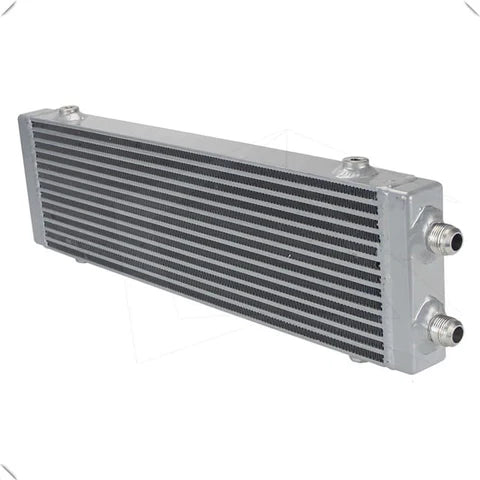 A24-1057-Silver UNIVERSAL 14 ROWS AN-10AN ENGINE TRANSMISSION RACING OIL COOLER