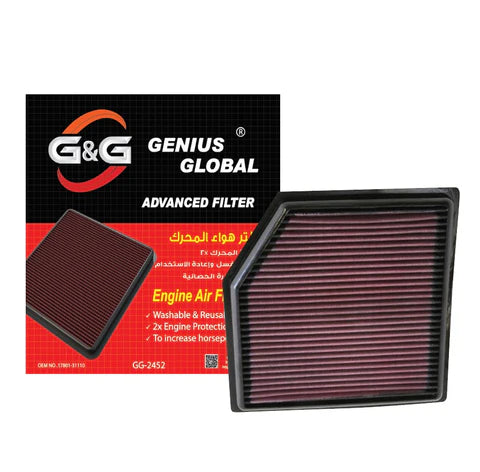 A24-1954-GG-2452-G&G REPLACEMENT AIR FILTER LEXUS IS 250 , GS 250 GS460 4.6L V8; 08-11