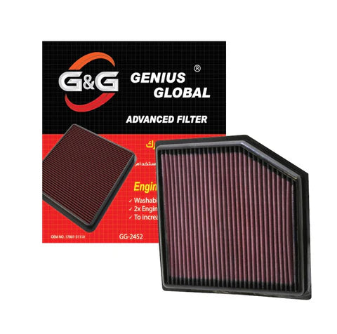 A24-1954-GG-2452-G&G REPLACEMENT AIR FILTER LEXUS IS 250 , GS 250 GS460 4.6L V8; 08-11