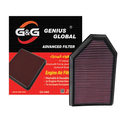 A24-1948-GG-2460-G&G Replacement Car Air Filter: Compatible With 2011-2019 Chrysler/Dodge V6/V8