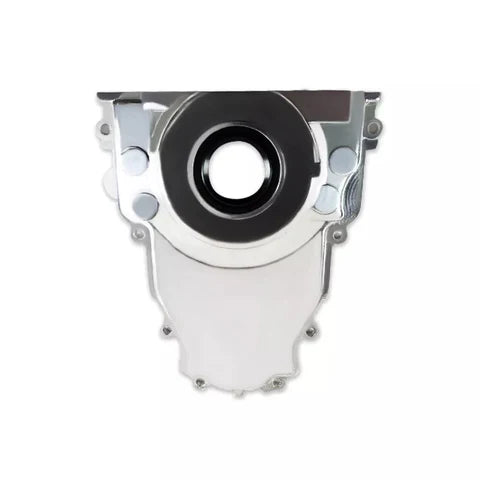 A24-1694-Chevy LS2/LS3 Aluminum Timing Chain Cover w/o Cam Sensor CHROME