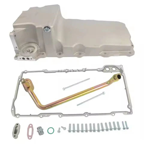 A24-2320-Oil Pan For LS Swap Retrofit Aluminum Oil Pan LS1 LS2 LS3 LS6 Rear Sump Pick Up Gasket
