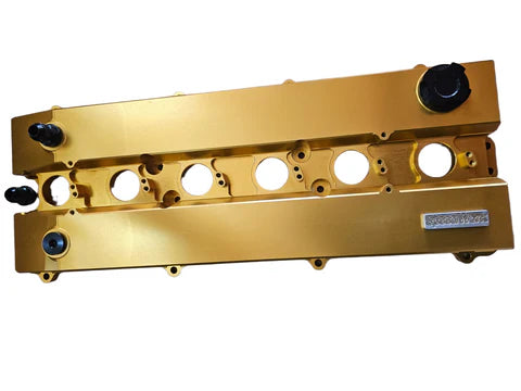 A24-2313-SPEEDWORKS TOYOTA 2JZ-GTE NON-VVTI SINGLE PIECE BILLET VALVE COVER GOLD