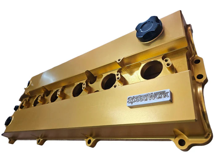 A24-2313-SPEEDWORKS TOYOTA 2JZ-GTE NON-VVTI SINGLE PIECE BILLET VALVE COVER GOLD